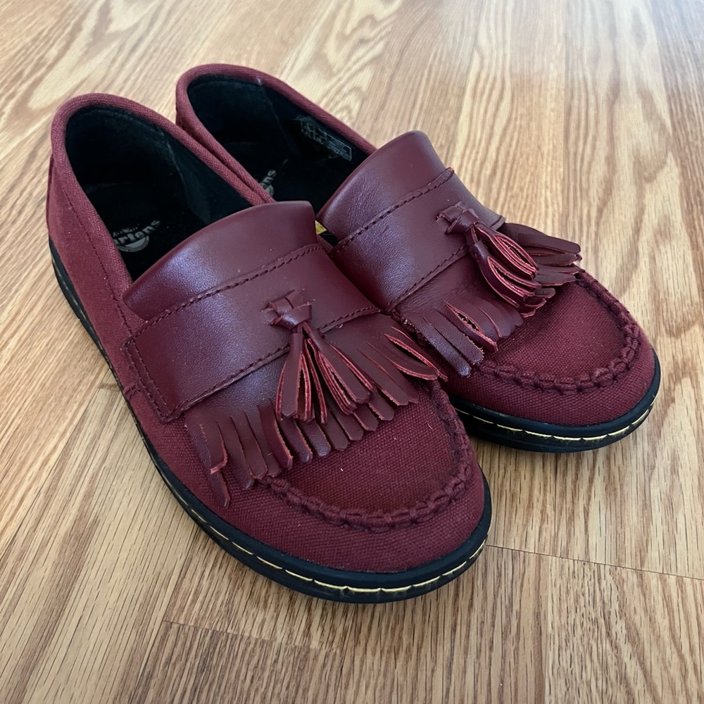 doc Martens Air Waiv Canvas Leather Tassel Loafers sz 8